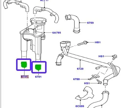 Vista 2 de JUNTA SEPARADOR DE ACEITE LAND ROVER ORIGINAL RANGE ROVER SPORT LR4 DISCOVERY DIESEL 1337060