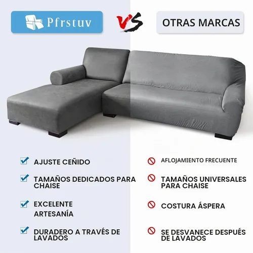 Vista 5 de Fundas para sofá modular, funda para sofá con aspecto de cuero, forma de L, 2 piezas, funda elástica suave para sofá seccional, protector de muebles