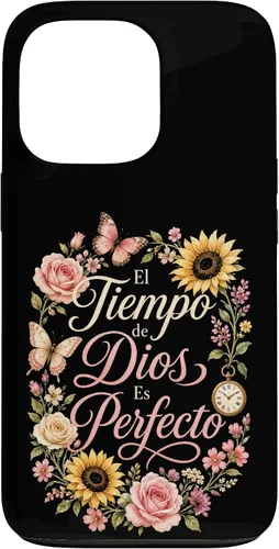 Vista 11 de Fe Cristiana El Tiempo De Dios ES Perfecto Floral Wreath Case for iPhone 16