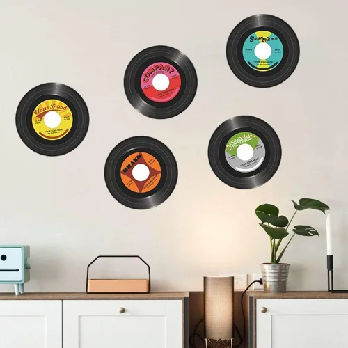 Vista 3 de WrtmyR Paquete de 5 discos de vinilo en blanco, kit de collage de pared de 11 pulgadas, imágenes estéticas, pósteres de cubierta de álbum de CD