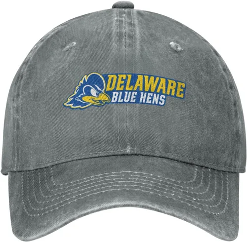 Vista 2 de Lujzwop Gorra de béisbol ajustable con logotipo de la Universidad de Delaware, gorra de vaquero de algodón, a la moda para hombre y mujer