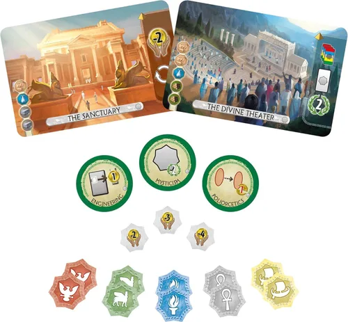 Vista 6 de 7 maravillas: juego de cartas de expansión del Duelo de panteón (2 jugadores)