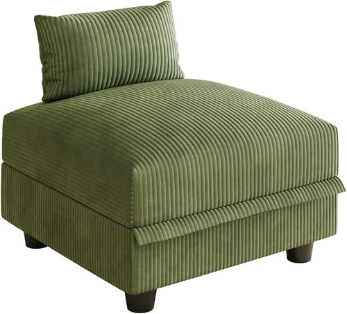 Vista 13 de LLappuil Sofa Storage Seat Module for Sectional Sofa, Square Ottoman for Modular Sectional Couches, Carton B, Beige Corduroy Pana beige