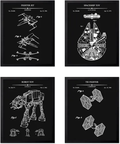 Vista 68 de Poster Master Póster de juguete de construcción de 2 piezas, estampado de patente de bloques de construcción, arte de minifigura, diseño