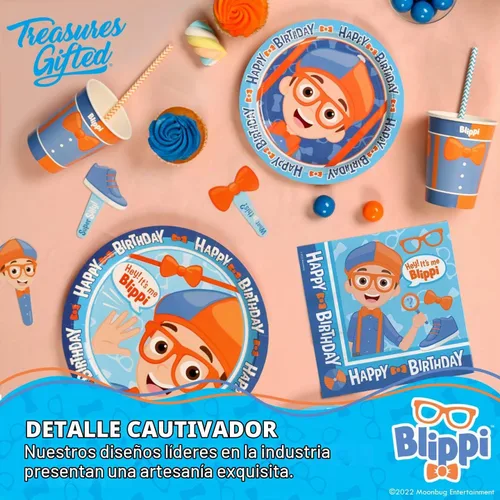 Vista 6 de Cartel de cumpleaños de Treasured Blippi - Cartel de feliz cumpleaños - Suministros para fiestas