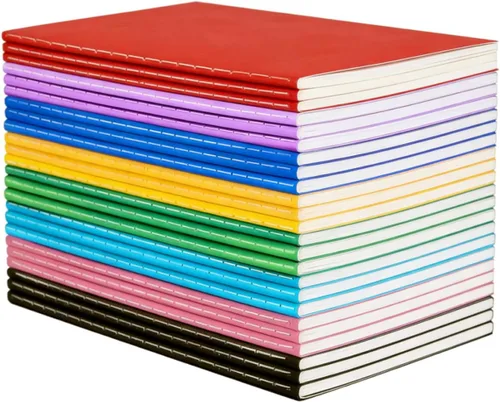 Vista 9 de 20 Pack A5 Notebooks Bulk, 8.3 x 5.5 inch Ruled Lined Kraft Composition Notebooks Bulk 10 Color Soft Cover Travel Journals for Students Classroom
