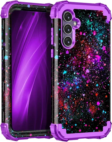 Vista 14 de Miqala Funda para Galaxy S23 FE 5G, brilla en la oscuridad, tres capas, resistente, a prueba de golpes, protección de cuerpo completo, parachoques