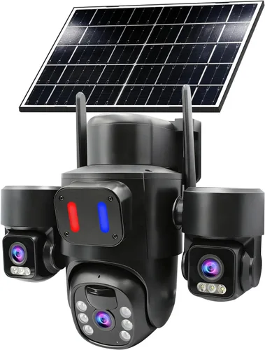 Vista 10 de Cámara de seguridad solar triple de la lente inalámbrica al aire libre para Blanco