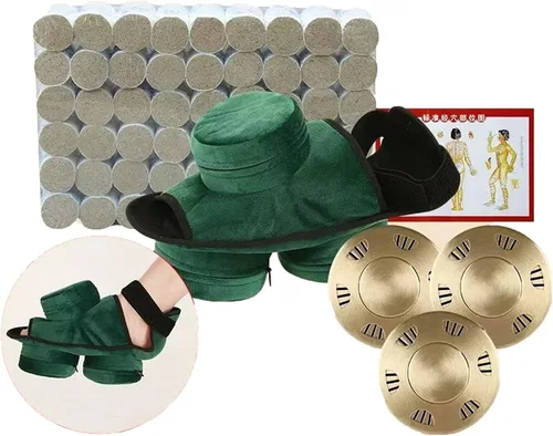 Vista 8 de Moxa Box Relax Device Copper Moxibustion Box Waist Shoulder Mugwort Healing Smoke Filter Portable Moxa Stick Burner Holder(Green)