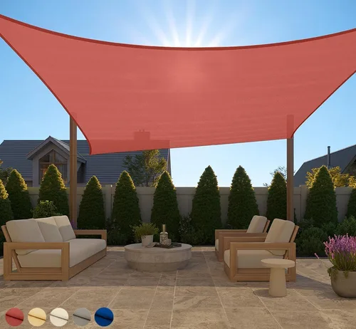 Vista 53 de GORILLA GRIP - Toldo parasol resistente, protección UV, resistente a la decoloración, desgarros y óxido, rectangular, con bordes curvos que bloquean