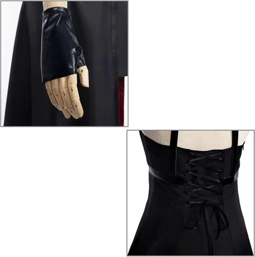 Vista 4 de HNZQE Disfraz de anime SPY FAMILY Yor Forger para cosplay de Yor Briar, uniforme de fiesta de Halloween con peluca para mujeres y hombres