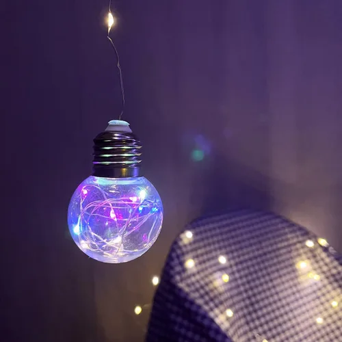 Vista 6 de YOLIGHT Wishing - Luces de cortina de 200 luces LED para ventana con control remoto, funciona con pilas USB, luces de hadas de globo parpadeante