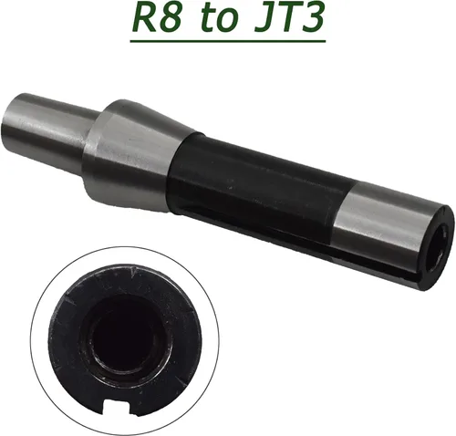 Vista 4 de R8-JT3 R8 Shank JT3 Adaptador Taladro Chuck Arbor, eje del mandril del taladro del acero de aleación para el procesamiento de la fresadora