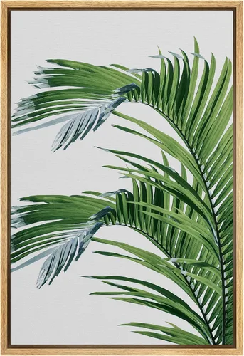 Vista 40 de SIGNWIN Lienzo Enmarcado Impresión de Arte de Pared Collage de Hojas de Bosque Verde Pastel Naturaleza Vida Silvestre Ilustraciones Arte Moderno