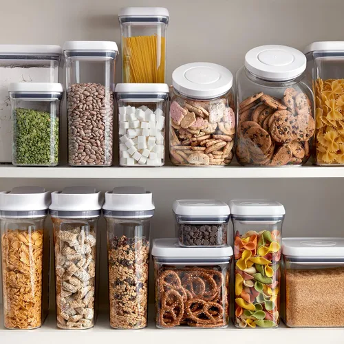 Vista 2 de OXO Good Grips POP - Recipiente hermético de almacenamiento de alimentos, Spices & Herbs (0.3 Qt), Blanco