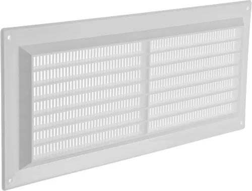 Vista 7 de Vent Systems Cubierta de ventilación de plástico blanco de 3 x 10 pulgadas (dimensiones de apertura), rejilla de retorno rectangular con pantalla