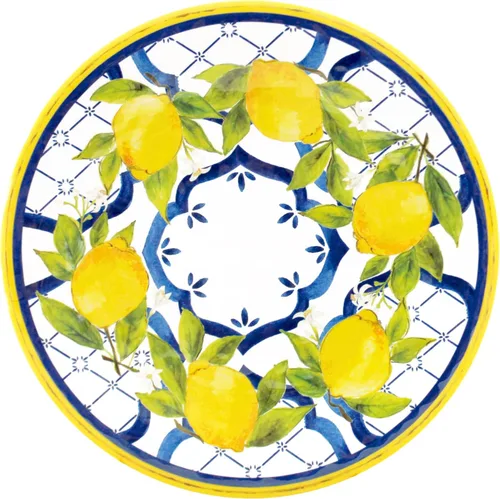Vista 2 de Le Cadeaux Plato de ensalada de melamina de 9 pulgadas, juego de 4, Palermo