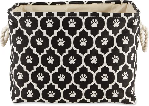 Vista 12 de Bone Dry Pet Storage Collection Lattice Estampado de Patas, Negro, Rectángulo Pequeño