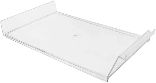 Vista 3 de 12-1/2 x 7 Lucite Acrílico transparente para Slatwall Hat Shelf Tienda al por menor