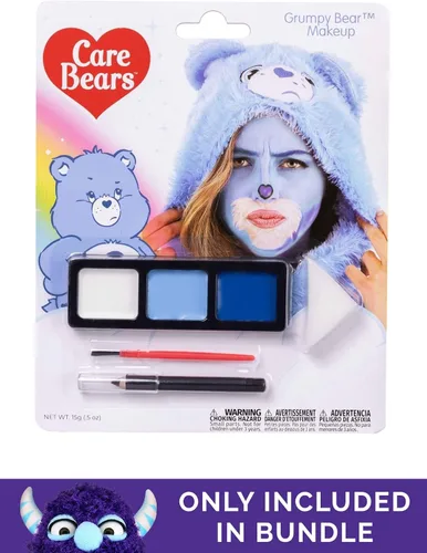 Vista 4 de Deluxe Care Bears - Disfraz de oso gruñón para adultos, overol con capucha con guantes y fundas para zapatos, con licencia