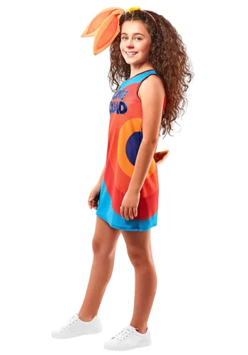Vista 3 de Disfraz de niña Lola Bunny Tune Squad de Space Jam 2 Multicolor