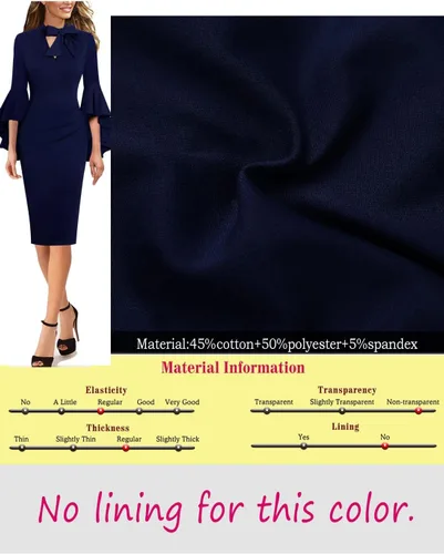 Vista 7 de VFSHOW Womens Bell Sleeve Tie Neck Cocktail Party Bodycon Pencil Dress