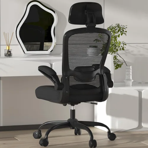 Vista 12 de Mimoglad Silla de oficina, silla de escritorio ergonómica de respaldo alto con soporte lumbar ajustable y reposacabezas, silla giratoria con Todo