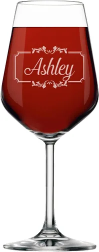 Vista 5 de My Personal Memories Copa de vino personalizada de 16 onzas con tallo - Personalizada con cualquier nombre