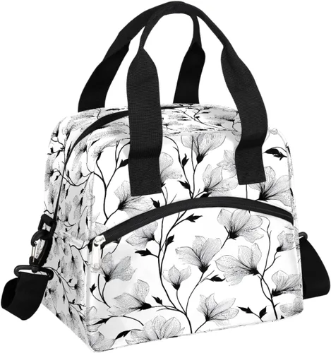 Vista 39 de Pardick Bolsa de almuerzo aislada con diseño de galaxia colorida para mujeres y hombres y adultos, con purpurina, grande, hielera, térmica A01