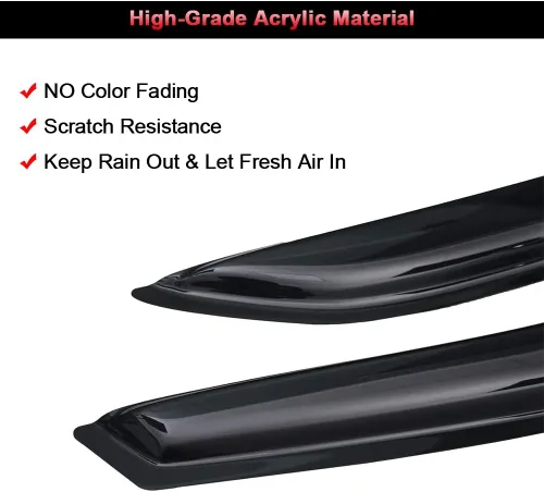 Vista 3 de cciyu Deflector de ventana lateral, deflector de ventana, protector de lluvia, 4 piezas, repuesto para 2013-2017 9ª generación para Honda