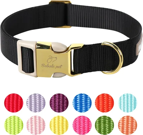 Vista 15 de Lindo Collar de Corduroy para Perro - Collar Ajustable Negro para Perros Pequeños de 4-10lbs, Resistente al Desvanecimiento con Cierre Seguro