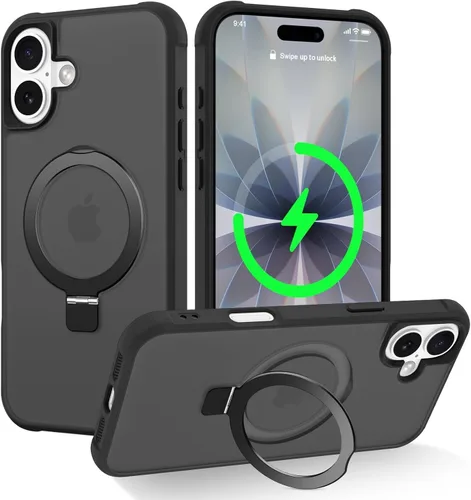 Vista 200 de CHAOFEnG Funda compatible con iPhone 11 Pro Max con soporte, color negro Fundas delgadas de grado militar para iPhone 11 Pro Max con soporte