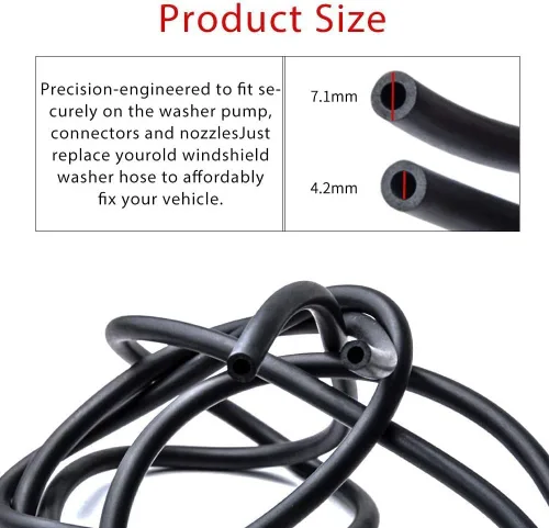 Vista 3 de OTUAYAUTO Kit de manguera para lavaparabrisas, manguera universal de líquido de lavadora de 9.8 ft (118 pulgadas) con 12 conectores, compatible