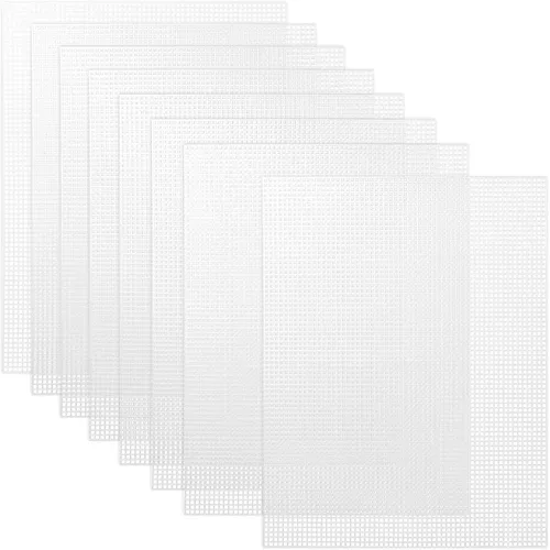 Vista 10 de Caydo 12 piezas de hojas de lona de malla de plástico de 7 cuentas, malla para ojos para máscara Therian, manualidades de hilo acrílico, proyectos