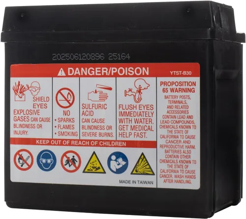 Vista 4 de Polaris 4011181 - Batería AGM de 12 V, 4 AH para modelos ATV específicos, OEM original