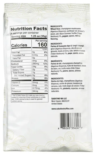 Vista 2 de Sabatino Tartufi Galletas Crujientes de Trufa, Completamente Natural, Galleta de Trufa Artesanal, 5 oz