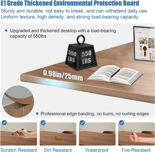 Vista 5 de 47.2" Folding Trapezoidal Conference Table with Wheels (4,Walnut)