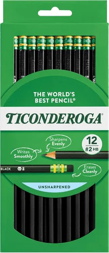 Vista 9 de Ticonderoga Lápices de madera, 2 HB suaves, negro, 24