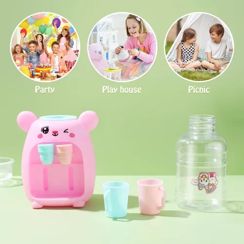 Vista 4 de Dispensador de agua para niños, mini máquina de agua de juguete para niños, dispensador de agua encantador para beber, máquina de agua de juguete