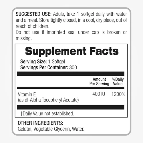 Vista 6 de FITO MEDIC'S Laboratorio - Vitamina e - 400 UI, 300 cápsulas blandas de - Aceite puro de vitamina e - para apoyo antioxidante - Cápsulas de vitamina