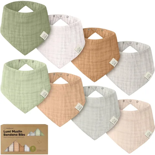 Vista 15 de KeaBabies - Paquete de 8 baberos de muselina para babear, dentición, baberos de muselina bandana para bebés, niños, niñas, recién nacidos