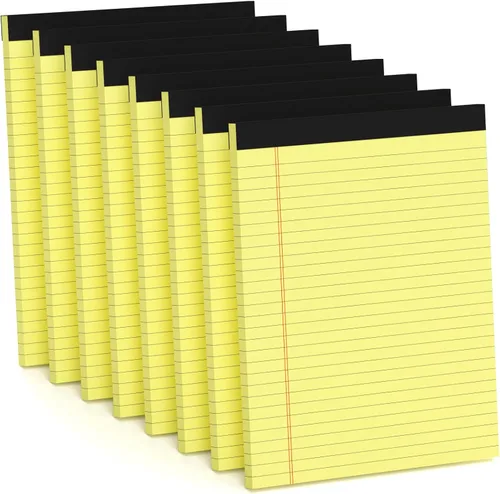 Vista 18 de Blocs de Notas de Color 5x8, Paquete de 48 Blocs Legales Pequeños Rosa 5x8, Blocs de Notas Legales Pequeños con Rayas Universitarias Fácil