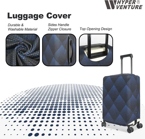 Vista 3 de HYPER VENTURE Funda de equipaje Maleta Protetor, azul (Blue Cube)
