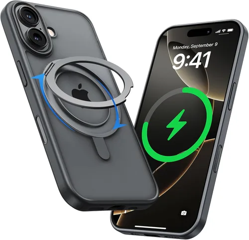 Vista 29 de MAGIC JOHN Soporte Magnético Invisible Giratorio 360° para Funda de iPhone 14 Pro [Agarre Antideslizante] [Compatible con MagSafe] 16 Pies