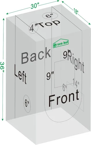 Vista 9 de Tienda de cultivo pequeña para plantas de interior de 18 x 30 x 36 pulgadas, tiendas de cultivo hidropónico Mylar para interiores, sala de cultivo