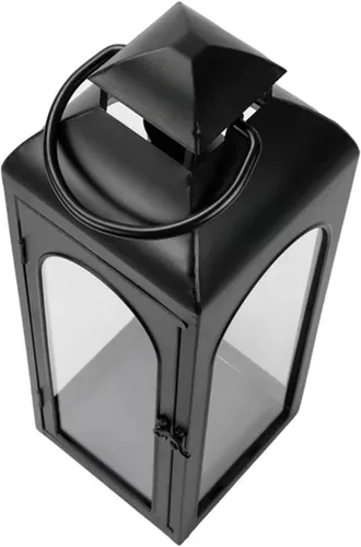 Vista 8 de Bdor 2 Pack de linternas de metal negro de lujo – Linternas modernas tipo huracán de 16" de alto con paneles de vidrio templado para porche frontal