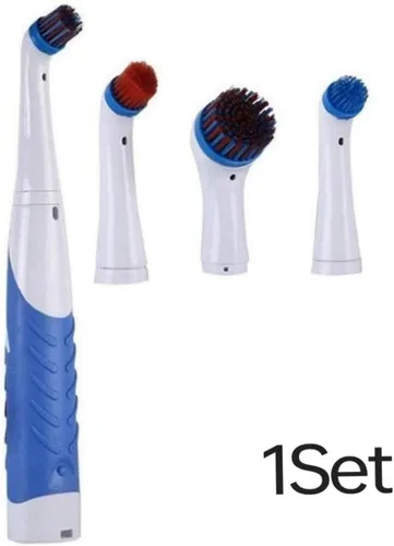 Vista 7 de Reveal Power Scrubber Cepillo de limpieza eléctrico con 4 cabezales de cepillo para bañera cocina azul..