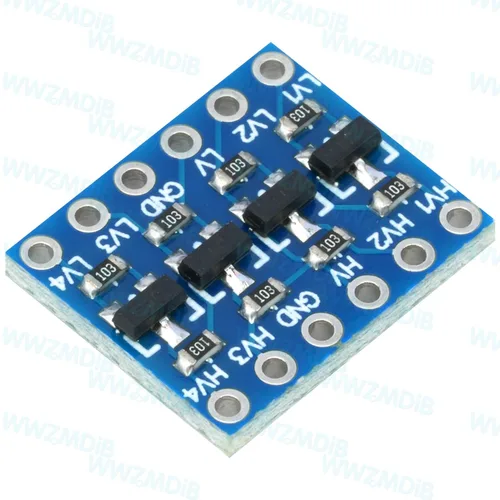 Vista 4 de WWZMDiB 12 Piezas Módulo Convertidor de Cambio de Nivel Lógico 4 Canales Bidireccional 3.3V a 5V, 5V a 3.3V Soporte UART IIC I2C SPI 1-Wire