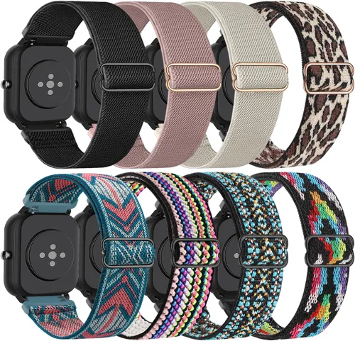 Vista 8 de Paquete de 8 correas elásticas de nailon GTS y Bip Watch, correa de bucle suave de 0.787 pulgadas