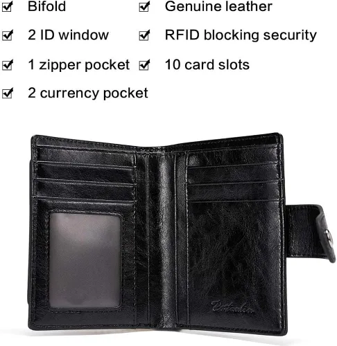 Vista 8 de BOSTANTEN Bolsos de cuero para mujeres ocultos llevar señoras grandes diseñador Hobo bolsas paquete con mujeres cartera de cuero RFID bloqueo